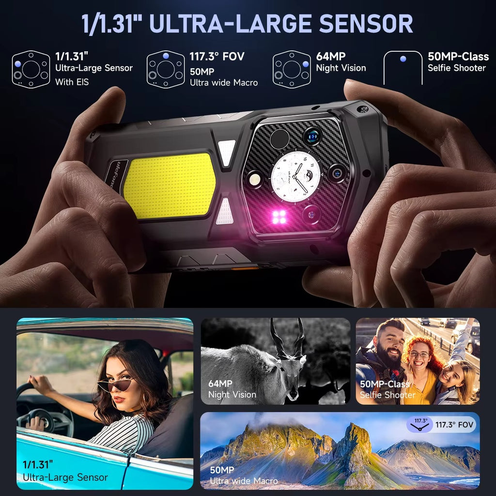 【Ships from US】 Ulefone Armor 29 Pro Thermal Version 5G AI Rugged Phone 21200mAh 120W 64MP Night Vision 6.67" 120Hz 512GB ROM - Rugged Phones Only