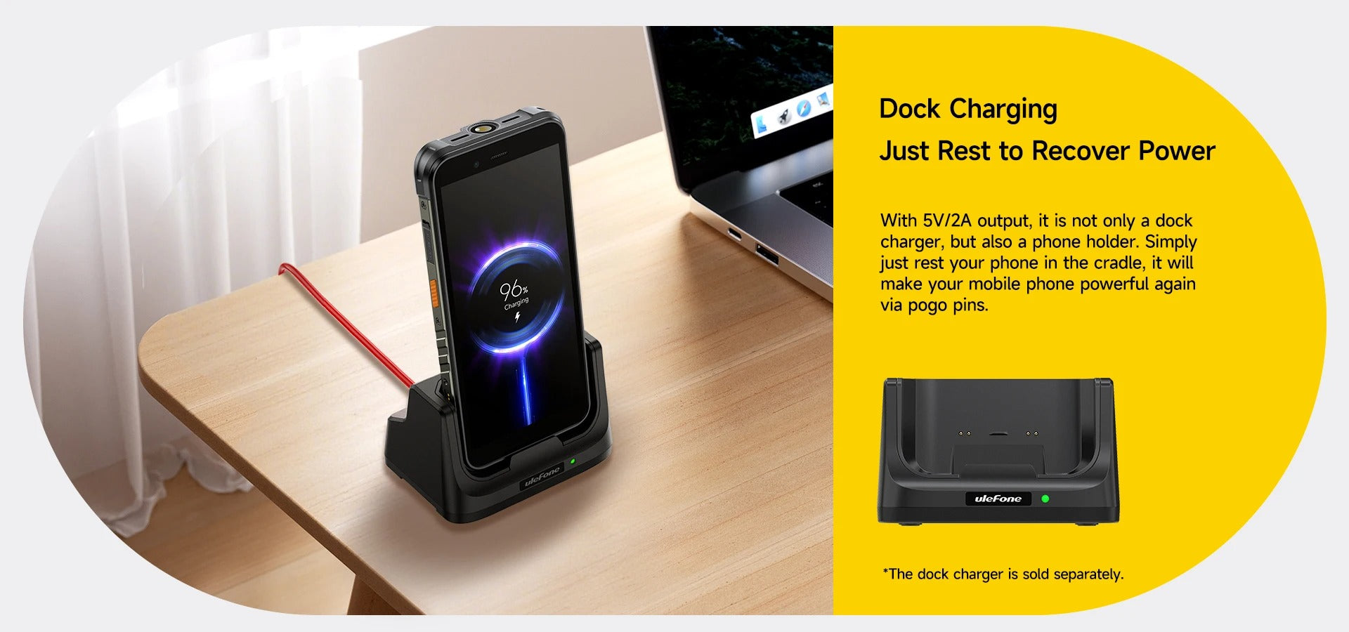 【Ships from US】Ulefone RugKing 4G Rugged Phone Android 15 Up to 16GB+256GB Waterproof Smartphone 9600mAh NFC Global Version - Rugged Phones Only