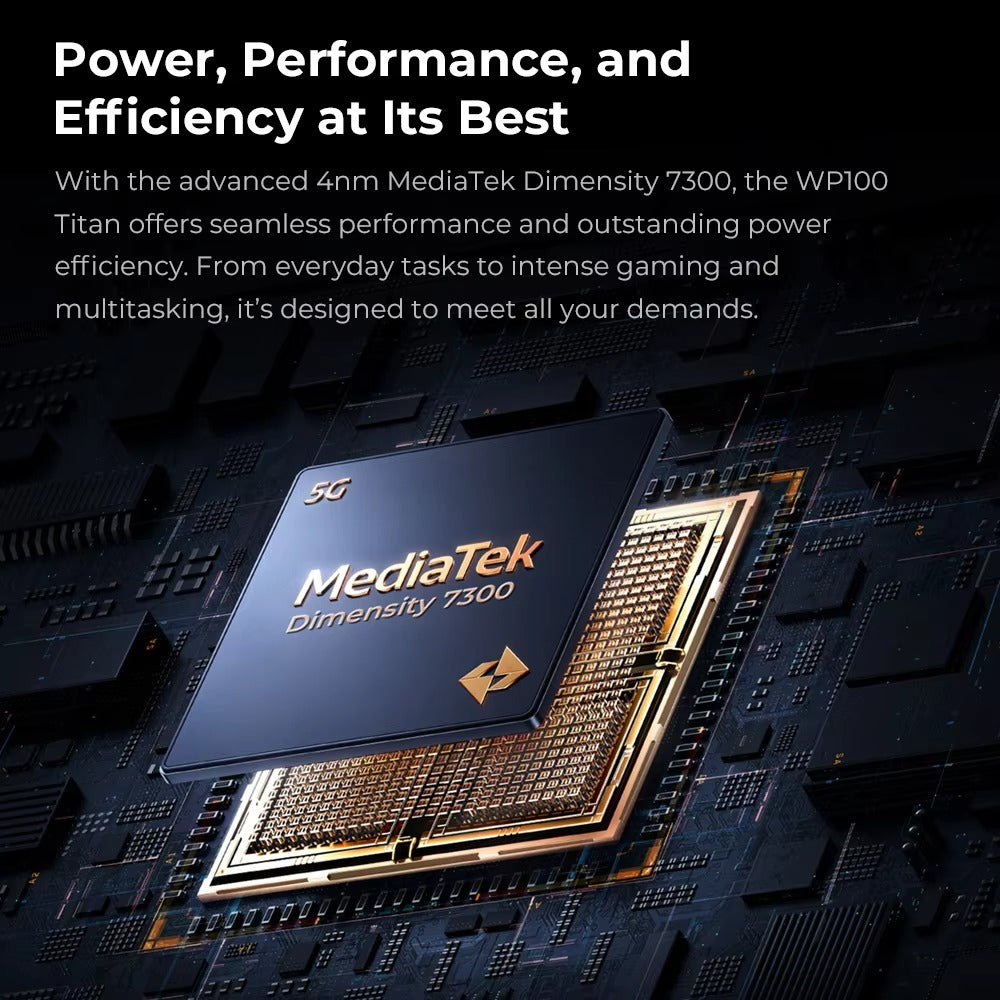 Oukitel WP100 Titan 5G Rugged Phone 6.8-inch 120Hz 33000mAh Big Mobile Projection Function (16GB+512GB NFC) - Rugged Phones Only