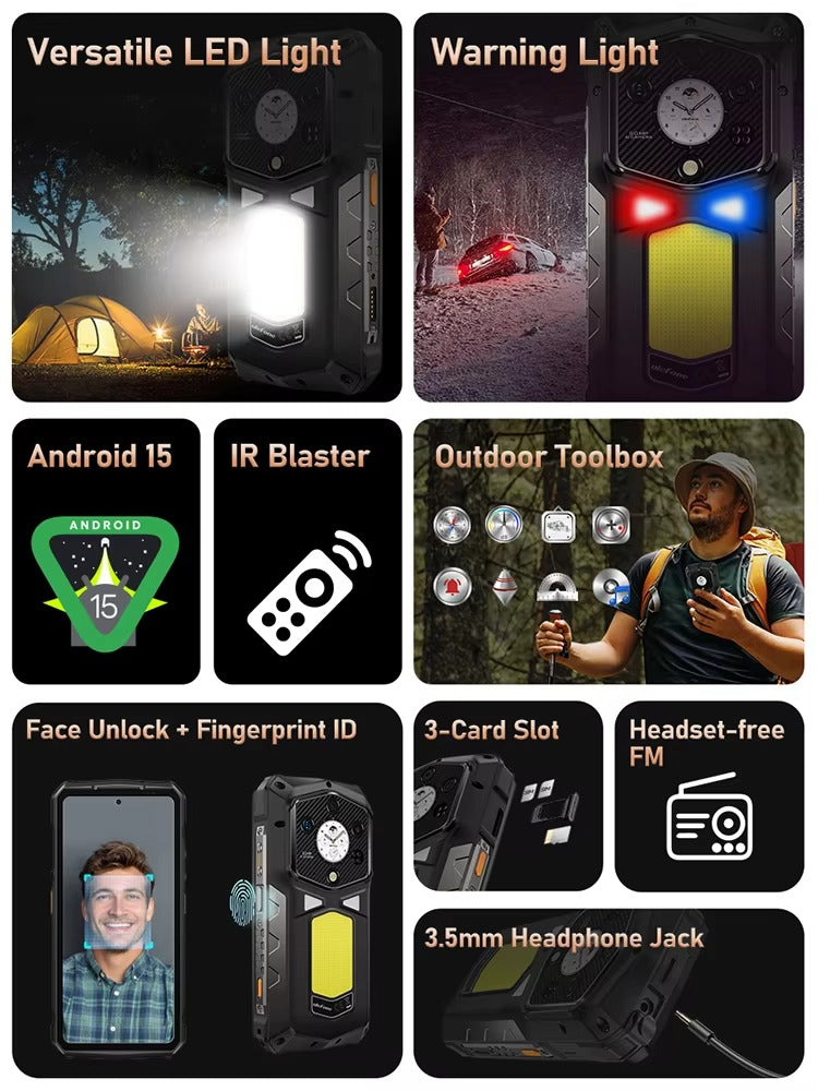 【Ships from US】 Ulefone Armor 29 Pro 5G AI Rugged Phone 21200mAh 120W 64MP Night Vision 6.67" 120Hz 512GB ROM Mobile - Rugged Phones Only