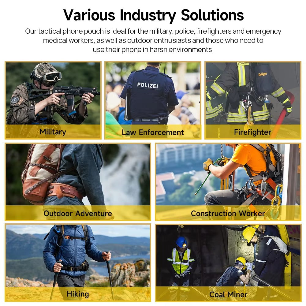 Ulefone Armor Molle Holster Universal Tacgical Phone Pouch - Rugged Phones Only