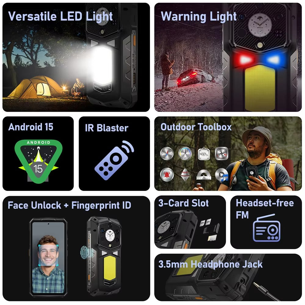 【Ships from US】 Ulefone Armor 29 Pro Thermal Version 5G AI Rugged Phone 21200mAh 120W 64MP Night Vision 6.67" 120Hz 512GB ROM - Rugged Phones Only